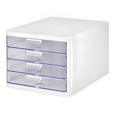 litem. 里特 桌上型A4文件收納櫃, 象牙白, 4層