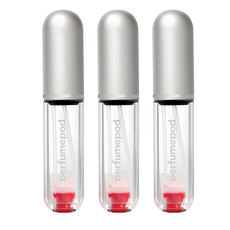 Travalo 香水壺純泵送灌裝便攜式香水空瓶 5ml, 銀, 3個