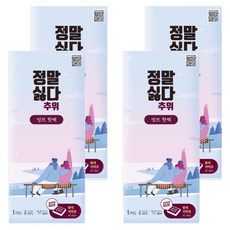 정말싫다 추위 엉뜨 담요 핫팩 540g, 4개