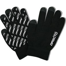 onidazi 可觸控式針織足球手套, 黑色的