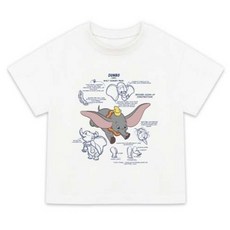 Little rabbit 兒童用 D小飛象製作筆記 短袖T恤