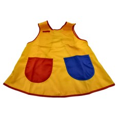 人氣款拼色撞色口袋款輕便圍兜 - 活力黃拼色口袋-10號