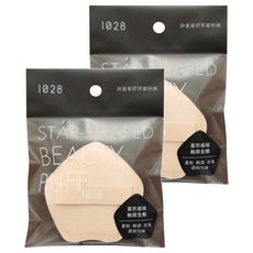 1028 胖星星舒芙蕾粉撲 2個 無香味-柔軟親膚，打造精緻無瑕妝容