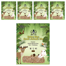SIR CAT 貓爵士 松木貓砂 雙層貓砂盆專用 100%天然松木 低塵 超強吸收, 4.8kg, 5包