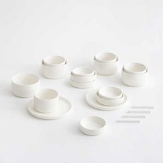 ERATO 4人用圓碗組 20入, 白色的, 6種