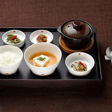 리한 한국도자기리빙 바시미 올인원 단반상기, 화이트, 공기 + 대접 + 작은찬기 2p + 찬기 + 나무받침