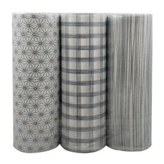 SHIMOYAMA 印花無紡布抹布 30撕 30 x 50cm 3個, 1組, 線條+麻葉紋+格紋