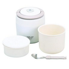珍珠金屬 保溫丼飯罐 附湯匙 HB-5448, 白色, 390ml, 1個