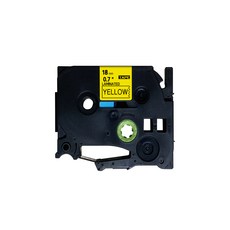 오피스토어 호환 라벨 테이프 18mm TZ-641, 노랑바탕 + 검정글자, 8m