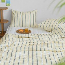 Snoozz Summer Ending雙色線條涼感親膚夏季被寢具組
