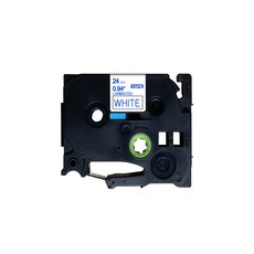 오피스토어 호환 라벨 테이프 TZ, 흰색바탕 + 파랑글자, 24mm