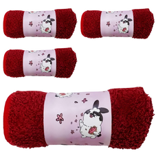 CLEAN 克林 瞇瞇兔抹布 潮紅, 6條