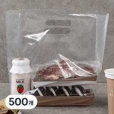 혜림봉투 PE비닐쇼핑백 M자형 20 + M5 펼친면10 x 30, 투명, 500장