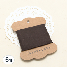HAPPY BEARS 米蘭軟膠帶 25 mm, 棕色, 6個