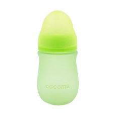 cocome 防爆感溫晶鑽寬口玻璃奶瓶 實用組, 綠色, 150ml, 2個