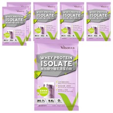 Vilson 米森 無加糖分離乳清蛋白飲 藍莓莓果 6包 高蛋白 方便攜帶, 210g, 1盒