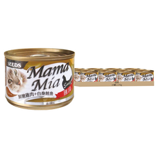 惜時 Mamamia 機能愛貓雞湯餐罐, 雞肉 + 鮪魚, 170g, 24罐