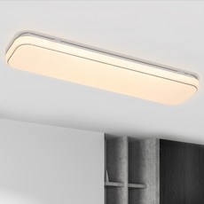 WONHA 無閃爍三色變換亮度調節LED 51W現代廚房吸頂燈 遙控器, 白色