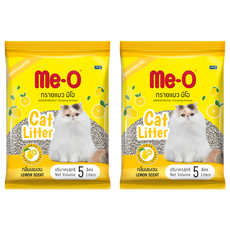 Me-O 咪歐 低粉塵凝結貓砂 天然無毒 氣味控制 高效吸水 檸檬清香 4.3KG(5L), 2袋