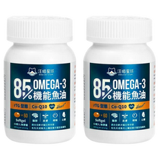 DOG CAT STAR 汪喵星球 85%頂級魚油 60顆, 500mg, 心臟/肝臟, 2瓶