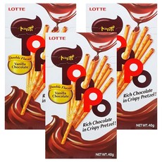 Toppo 夾心餅乾棒 巧克力口味, 40g, 3盒
