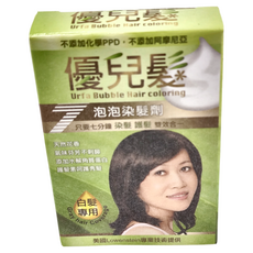 優兒髮 美魔女泡泡染髮劑 不含加化學PPD 不含阿摩尼亞 白髮專用, 咖啡黑, 1組