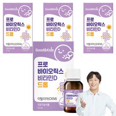 굿앤키즈 프로바이오틱스 비타민D 드롭, 12ml, 4개