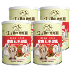 wow wow baby 汪汪寶貝 增亮麗 添加硫酸鋅、生物素 毛髮亮麗配方, 皮膚與毛髮健康, 4罐