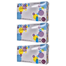 MasLee 檢查用手套 XL 藍色 100只, 3盒