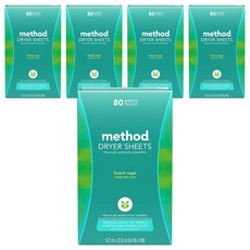 method 香氛柔軟烘衣片, 海藍鼠尾草, 80片, 5盒