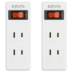 Kinyo 高負載1開3插轉接器 98g, 5cm, 白色, 2個