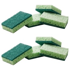 DAILYSHARE 廚房紙漿海綿菜瓜布, 8個, 1入