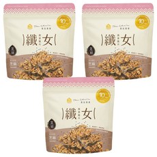 The Chala 蕎拉燕麥 纖女燕麥脆片 芝麻, 低溫烘烤 0添加 益生元助消化, 130g, 3包