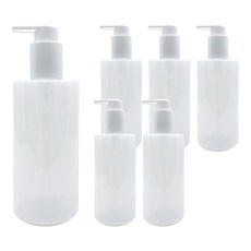 MEIBROWN 化妝品浴室廚房分裝瓶小容量容器 300ml, 6個, 白色