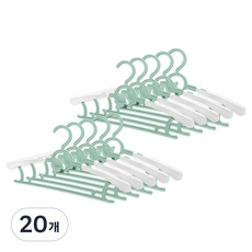 World Clean 長度可調迷你衣架, 綠色, 20個