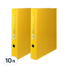 위즈오피스 이코 D링 바인더 3공 3cm 라벨, 옐로우, 10개