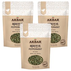 아크바 페퍼민트 허브티 잎차, 50g, 1개입, 3개