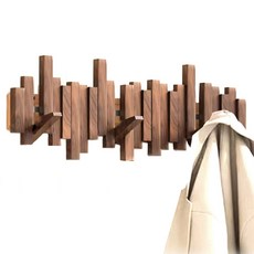 라라공방 모던 인테리어 8구 벽옷걸이, 월넛우드, 1개