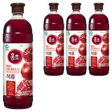 청정원 홍초 100% 자연발효초 사용 석류, 1.5L, 4개