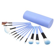 圓筒筆刷刷具12件組, 湖藍色, 1組