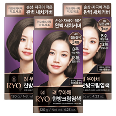 려 우아채 멋내기 새치크림, 짙은갈색4N, 3개