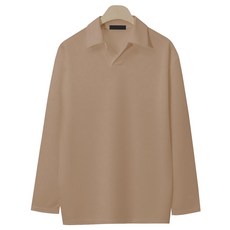 MAN TIME WCT 防皺Oversize開領長袖T恤