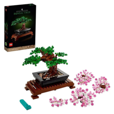 LEGO 樂高 10281 創意系列 盆景樹 Bonsai Tree, 綠葉粉紅櫻花可互換, 878片積木, 盆栽模型, 1盒