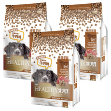 HEALTHYERA 健康紀元 挑嘴犬專用配方乾飼料, 牛肉, 1kg, 3袋