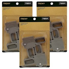 TRENY 紗門角掛小輪-白鐵色 紗窗配件 調整紗門鬆緊, 3入