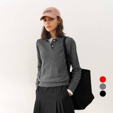 Andyou 女性Falster領美麗諾羊毛針織衫