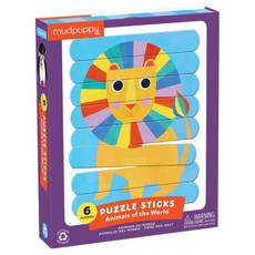 mudpuppy 排排拼圖棒 世界動物 Set, 24片, 1盒