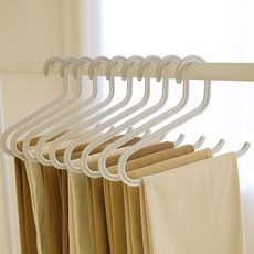 보노하우스 윌로우 오픈형 바지걸이, 10개, 화이트