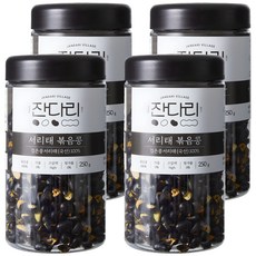 잔다리 서리태 속청 로스팅 콩, 250g, 4개