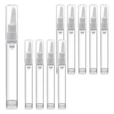 SUSUMAMA 尖頭化妝品真空乳霜瓶 10ml, 透明, 10個